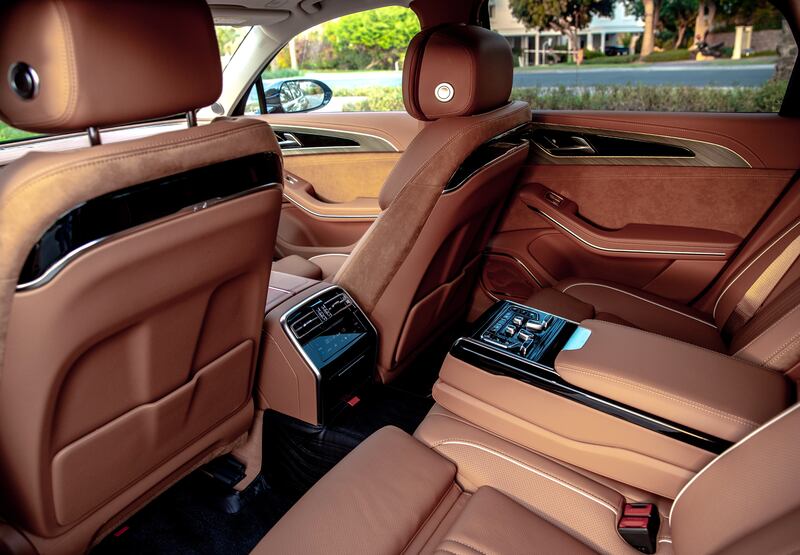 Leather seats are nicely sculpted
