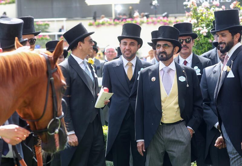 Sheikh Mohammed bin Rashid onDay 4 of Royal Ascot at Ascot Racecourse in Ascot, England. Getty Images