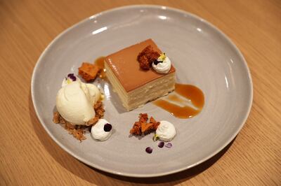 A manuka honey cake at Tiaki. Pawan Singh / The National