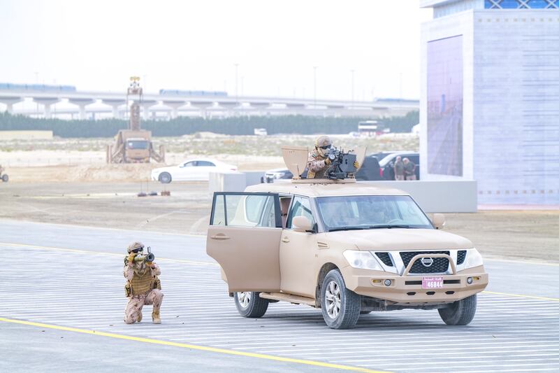 Troops show their weapons-handling skills. Photo: Dubai Media Office