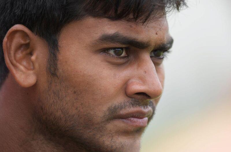 Bangladesh's Mehedi Hasan shown last week prior to the second Test, in which he took 12 wickets. Dibyangshu Sarkar / AFP / October 27, 2016