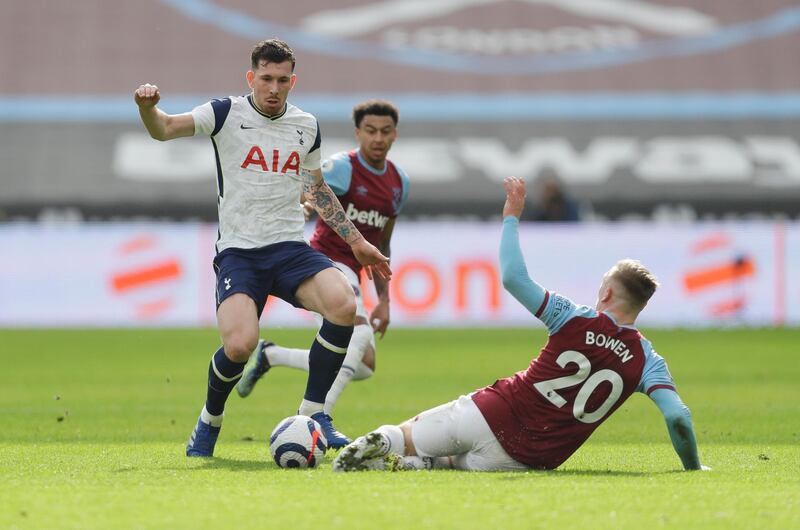 Pierre-Emile Hojbjerg - 6: So often Spurs’ inspiration in his first season at the club, but even he could not raise them above the torpor at the London Stadium. Reuters