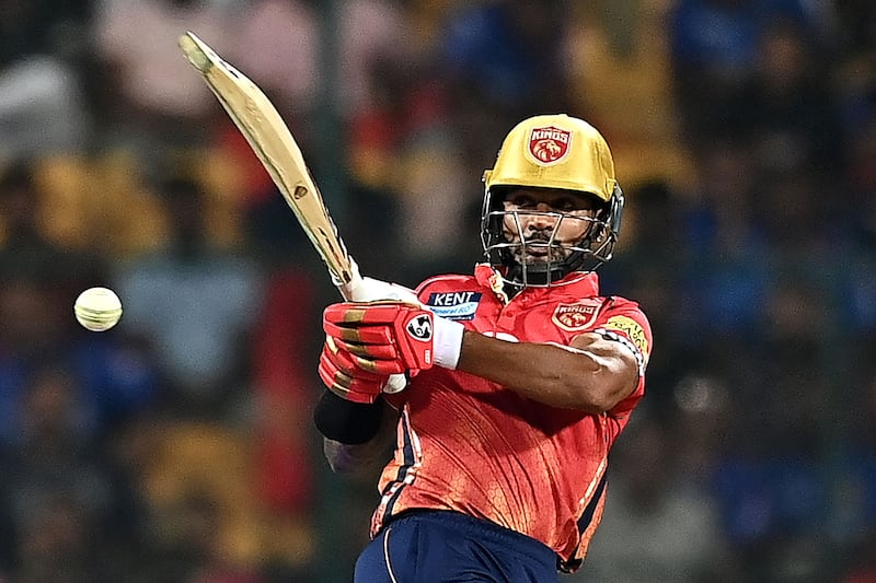 Punjab Kings' captain Shikhar Dhawan top scored for his side with 45 off 37 balls. AFP