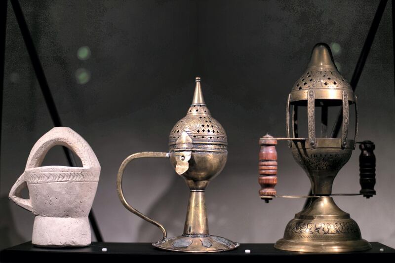DUBAI, UNITED ARAB EMIRATES - April 4 2019.

Traditional medkhans for liban (frankincense)  on display at Dubai Culture's Perfume House.

The museum is housed within the former home of Sheikha Shaikha bint Saeed bin Maktoum, who was an avid perfumer. Many of the items inside were part of her personal collection. This includes her perfume application and a 28kg piece of oud she had in her house and which she donated to the museum just a few weeks before she died in 2017, as well as other artefacts from other notable Emiratis, and those sourced from sites such as Saruq Al Hadid, an archaeological site in Dubai.

Inside, the museum uses technology and interactive elements to tell the story of perfume in the UAE. You enter through a courtyard, where you'll find descriptions of all of the most common sources of perfume; you hear via video interviews from first, second and third-generation Emiratis, who talk about their family’s perfuming traditions.

There's also a perfume workshop where you can learn how to mix your own fragrance using an interactive mixing table.

The creek area will consist of 23 museums that will open as part of the Dubai Historical District project, which was first announced by Sheikh Mohammed bin Rashid, Vice President and Ruler of Dubai, in 2015. The project is being developed by Dubai Municipality, Dubai Culture and Dubai Tourism.

The Shindagha neighbourhood is known today for its coral-clad houses, traditional wind towers, and attractions such as the Heritage and Diving Museum, and the Sheikh Saeed Al Maktoum House. This was the residence of the Al Maktoum family until as recently as 1958, and was the home of the Dubai monarch at the time, Sheikh Saeed Al Maktoum, the grandfather of Sheikh Mohammed bin Rashid.

(Photo by Reem Mohammed/The National)

Reporter: 
Section:  NA