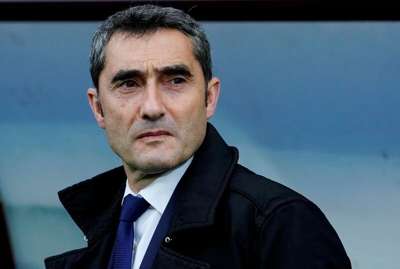 Barcelona coach Ernesto Valverde. Reuters