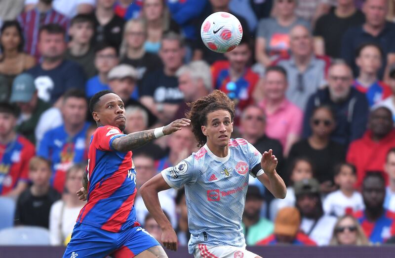 Hannibal Mejbri 6 - Some excitement from the 3,000 travelling fans when they found out he was starting. One of United’s better players, especially early in the first half. Booked after a tussle with Zaha. EPA