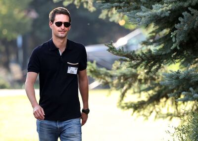 Snap's chief executive Evan Spiegel said he is excited about the long-term opportunities. AFP
