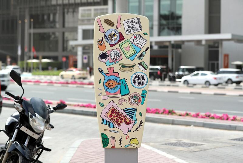 Dubai, United Arab Emirates - Reporter: N/A: Photo Project. Around 100 parking meters in Dubai have been enlivened with 15 artworks inspired by the themes of diversity and tolerance. Monday, March 2nd, 2020. DIFC, Dubai. Chris Whiteoak / The National