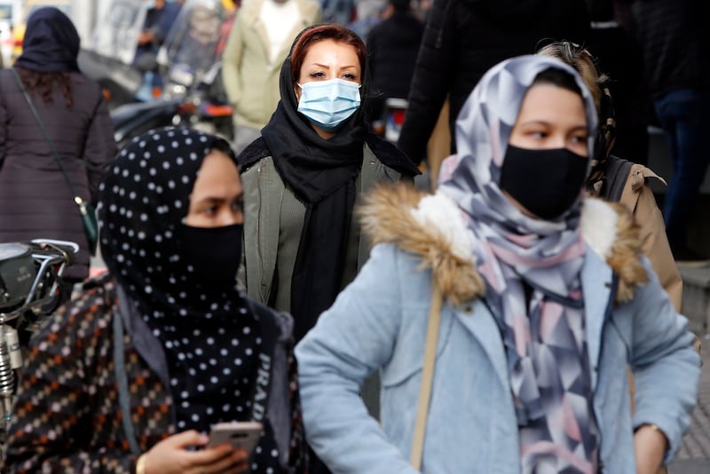 Women wear masks in Tehran. The Iranian Health Ministry said it had found a case of the Omicron variant in the country. EPA