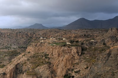 View from Diana's Point, Sayq Plateau, Oman, Middle East