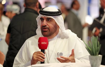 DUBAI , UNITED ARAB EMIRATES , December 5  – 2018 :- Jamal Bin Huwaireb, CEO , MBRF talking to media at the Knowledge Summit held at Dubai World Trade Centre in Dubai. ( Pawan Singh / The National ) For News. Story by Anam
