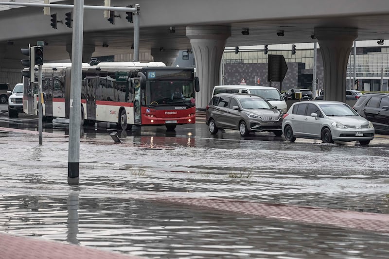 Heavy rain fell overnight on Wednesday and was expected to continue on Thursday and Friday. Antonie Robertson / The National


