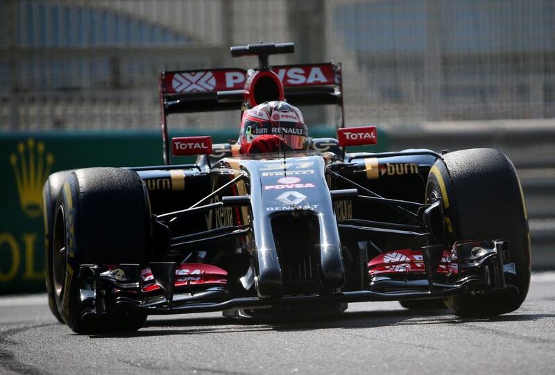 Romain Grosjean is pleased with testing so far and insists he's hopeful of a successful season with Lotus. Marwan Naamani / AFP