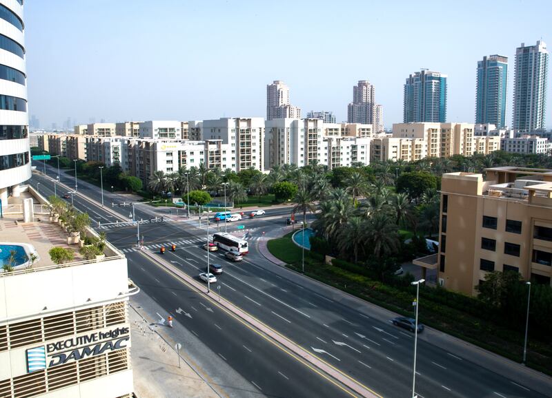 The low-rise Greens district, next to to Barsha Heights, has a lake and jogging track.