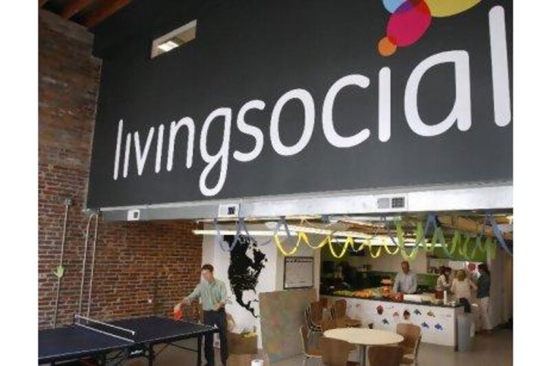 LivingSocial's offices in Washington may belie its status as an increasingly important global brand. Jacquelyn Martin / AP Photo
