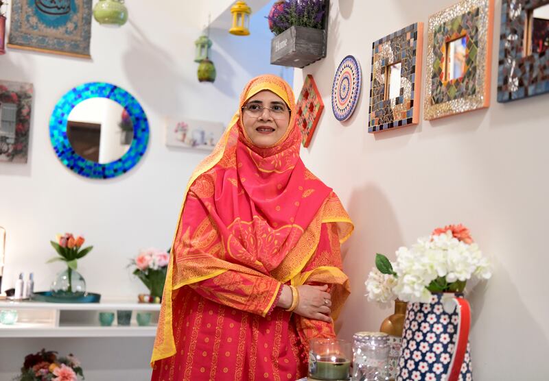 Siddiqa Akhtar, a homemaker from Pakistan, has filled her Furjan home with various recycled and upcycled furniture and decor items. All photos: Khushnum Bhandari / The National