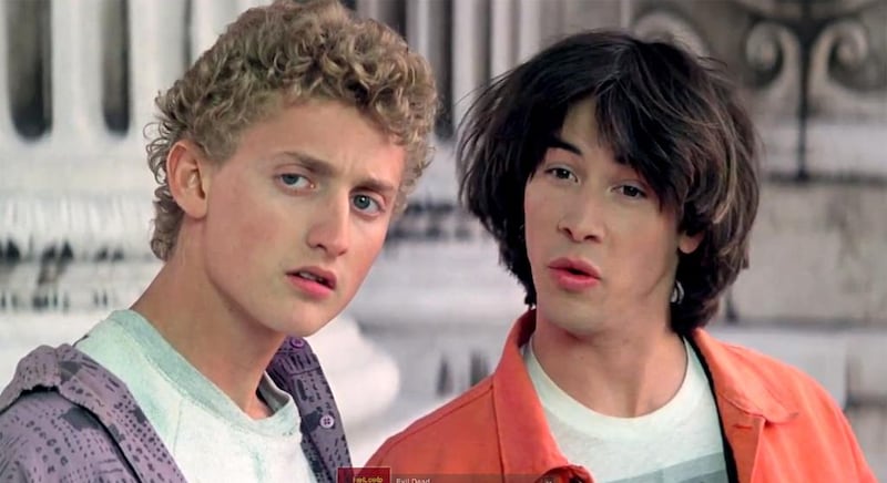 Bill & Ted’s Excellent Adventure (1989)

Dude! Bill S Preston Esq (Alex Winter) and Ted “Theodore” Logan (Keanu Reeves) will be two revered men in the utopian society of 2688, but right now they have to pass their history class in the present day, so Rufus (George Carlin) is sent back from the future to help them, giving them a phone booth time machine so they can meet historical figures. Cue a superb, silly and quotable comedy as Bill and Ted pick up Socrates, Napoleon, Billy the Kid, Freud, Beethoven, Genghis Khan, Joan of Arc and a couple of 15th-century princesses, and an equally enjoyable sequel (Bogus Journey) co-starring William Sadler as a marvellously deadpan Death. Cpurtesy Orion Pictures