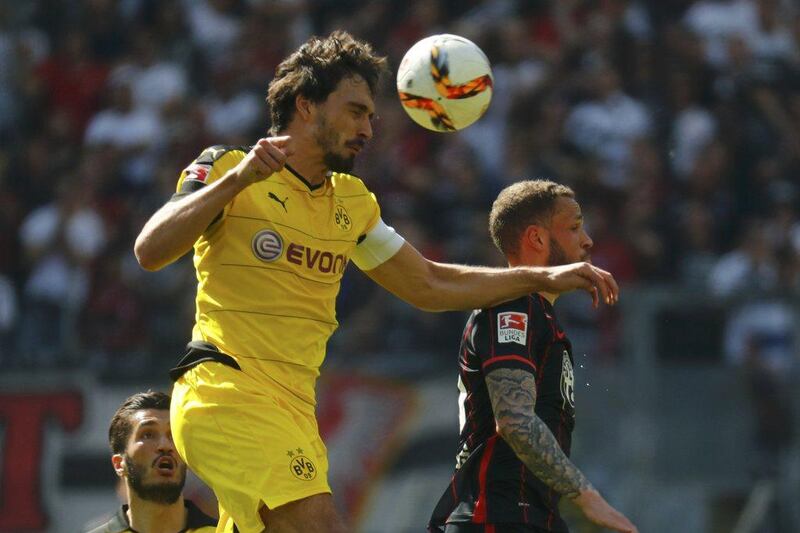 Borussia Dortmund's Mats Hummels, left. REUTERS/Kai Pfaffenbach