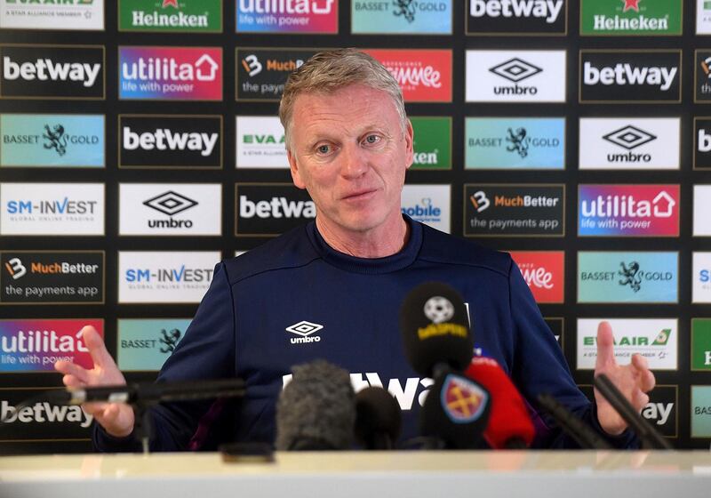 West Ham v Bournemouth, Wednesday, 9.30pm: David Moyes was sacked by West Ham two seasons ago. David Moyes is now the manager of West Ham. Football logic at its best. PA
PREDICTION: West Ham 1 Bournemouth 1