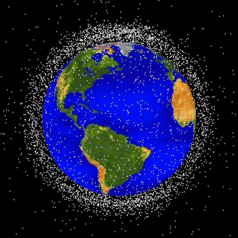 This computer generated image, supplied by NASA, shows objects that are currently being tracked in Earth orbit. Approximately 95 per cent of the objects in this illustration are orbital debris. AP Photo / NASA