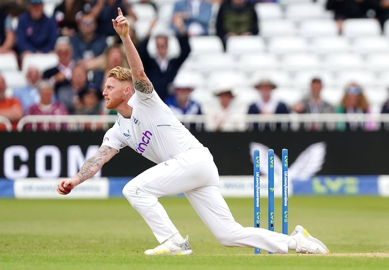 England captain Ben Stokes celebrates running out New Zealand's Will Young during Day 4 of the second Test at Trent Bridge on Monday June 13, 2022. PA