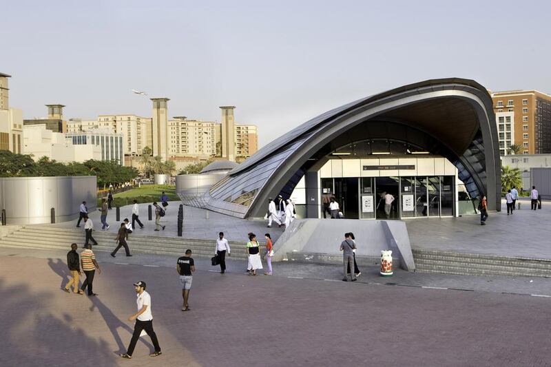 The Union Metro station complex in Deira, where Dubai is kicking off its plan to redesign neighbourhoods around Metro stations. Jaime Puebla / The National