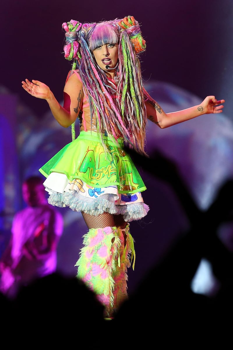 PERTH, AUSTRALIA - AUGUST 20:  Lady Gaga performs on stage during the  "artRave: The Artpop Ball" Tour at Perth Arena on August 20, 2014 in Perth, Australia.  (Photo by Paul Kane/WireImage/Getty Images)