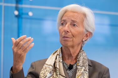 The euro zone needs to create more of its economic growth at home, European Central Bank President Christine Lagarde said on Friday EPA 