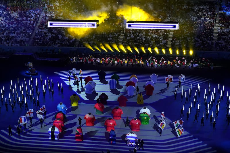 Performers during the opening ceremony. PA