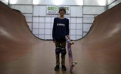 Eleven-year-old Brazil team skater Gui Khury poses for a photograph at his grandmother's farm, days after becoming the first to land a 1080-degree turn, following the outbreak of the coronavirus disease (COVID-19), on the outskirts of Curitiba, Brazil, May 12, 2020. REUTERS/Rodolfo Buhrer