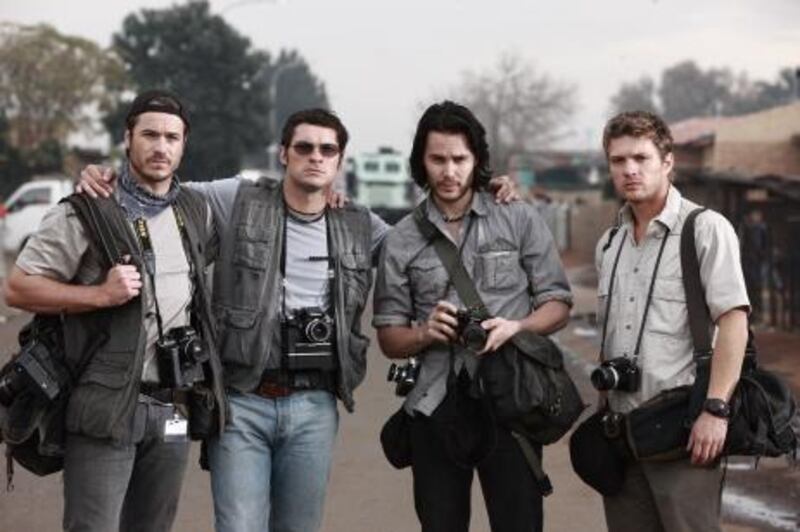 Frank Rautenbach, Neels Van Jaarsveld, Taylor Kitsch and Ryan Philippe in ?The Bang Bang Club? distributed by Tribeca Film. 