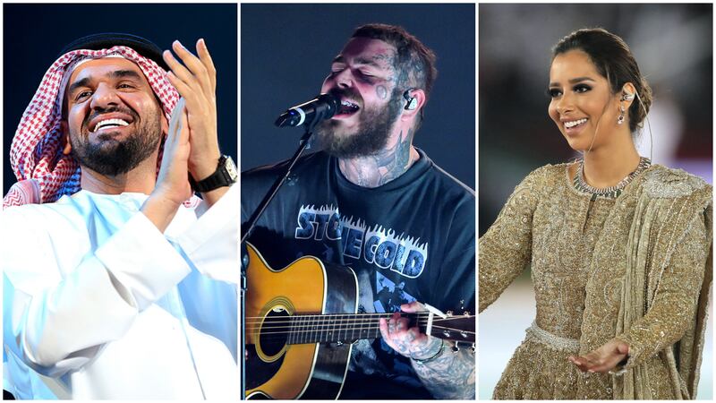 Hussain Al Jassmi, Post Malone and Balqees are performing on separate National Day events across Dubai and Abu Dhabi