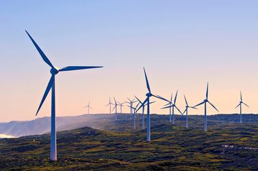 Wind power generation has gained momentum in the Gulf region, with projects in the pipeline in Saudi Arabia and Oman. Getty Images