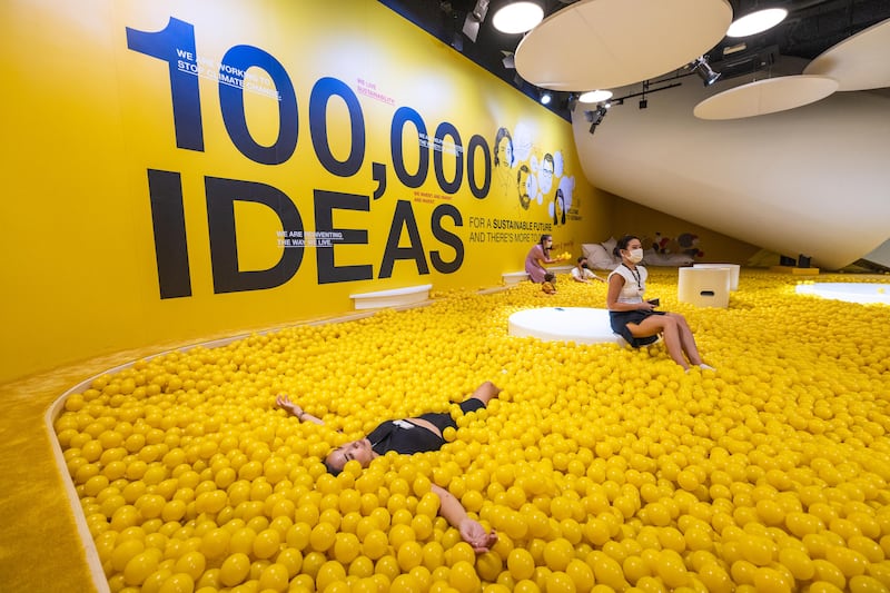 There's a ball pit and swings at the Germany Pavilion. Photo: Expo 2020 Dubai