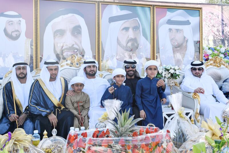 Sheikh Mohammed congratulated the newlyweds and wished them a happy married life.