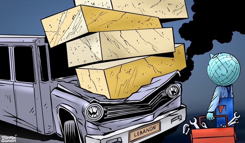 Our cartoonist's take on the global response to Lebanon's economic problems