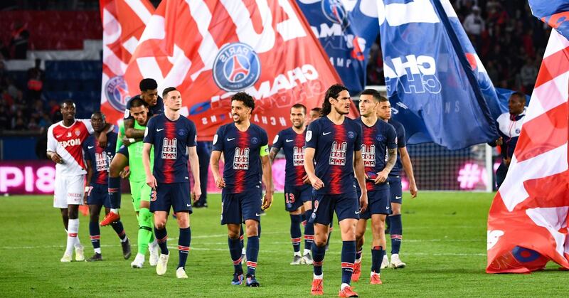 Paris Saint-Germain's players celebrate. AFP