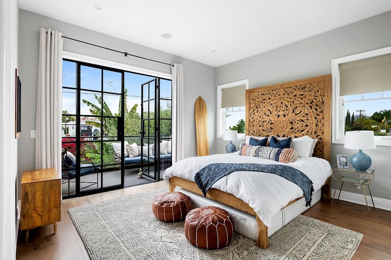 One of four bedrooms in the property, owned by actress Margot Robbie. Courtesy Engel & Volkers