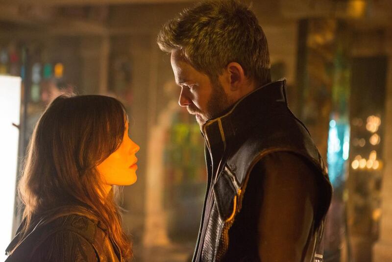Ellen Page, left, as Kitty Pryde and Shawn Ashmore as Iceman in X-Men: Days of Future Past. Alan Markfield / AP photo
