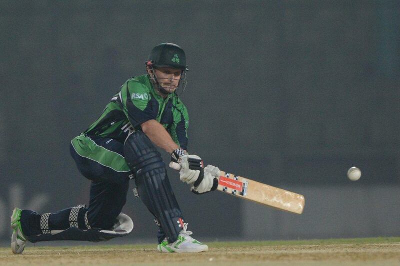 Ireland cricket captain William Porterfield made 31 runs from 23 balls on Monday. Munir uz Zaman / AFP / March 17, 2014