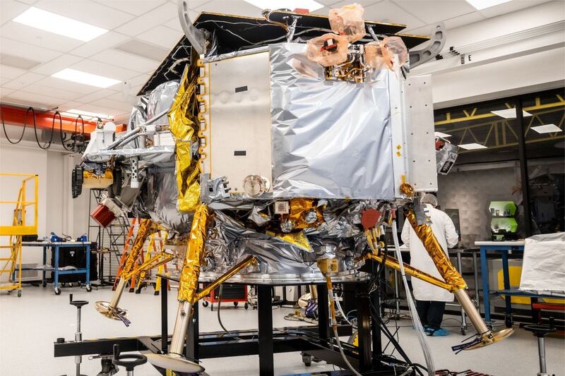 The Peregrine lander carrying the Peregrine Ion Trap Mass Spectrometer, which will be on board the Peregrine Mission One. Nasa / The Open University / STFC RAL Space / Astrobotic / PA