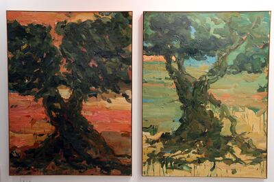 The Tree Within; A Palestinian Olive Tree, by Lebanese artist Tagreed Darghouth. Chris Whiteoak / The National