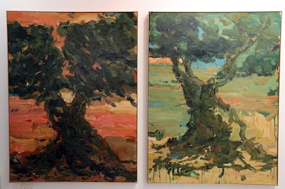 The Tree Within; A Palestinian Olive Tree, by Lebanese artist Tagreed Darghouth. Chris Whiteoak / The National