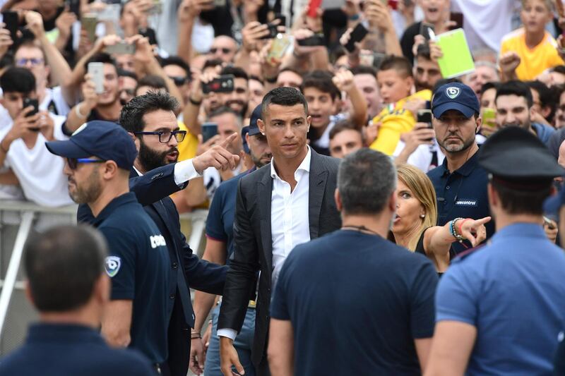 Ronaldo at the Juventus medical center. AFP