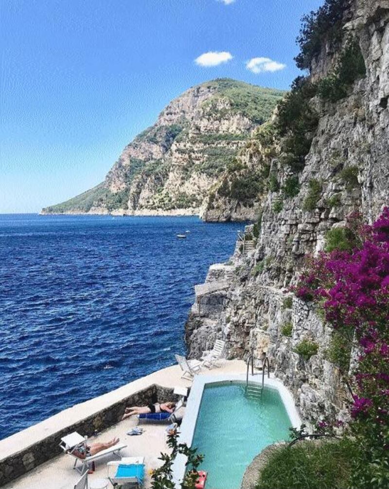 9) ITALY: A picture by @lizbedor's view from her tower villa Airbnb in the cliffs of Piano di Sorrento 
 racked up almost 50,000 likes. Rates average around Dh1,500 per night.