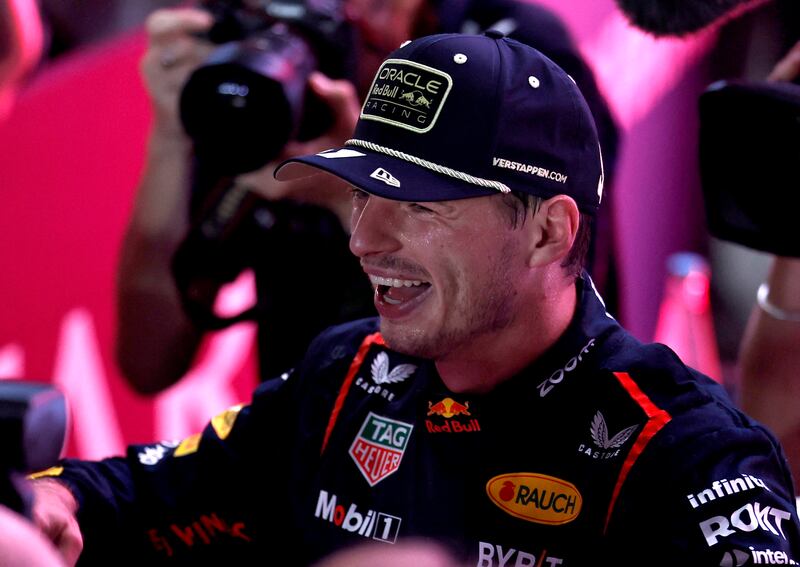 Red Bull's Max Verstappen after winning the F1 world title in Qatar. Reuters