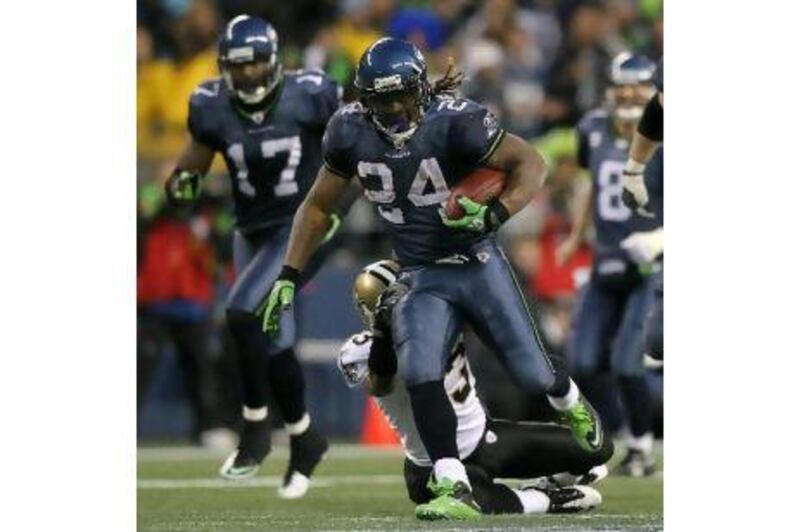 James Starks and Marshawn Lynch, pictured, had memorable weeks. Gary Hershorn / Reuters