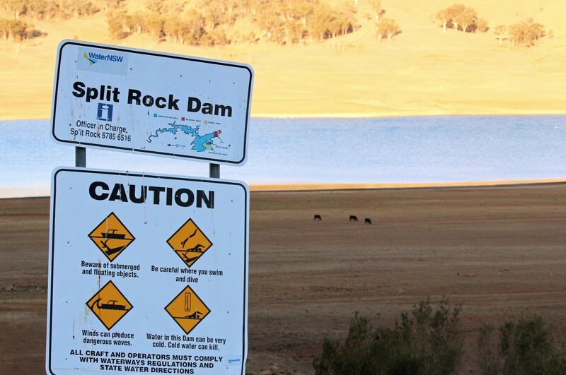A view of the drought-depleted Split Rock Dam near Tamworth. Reuters