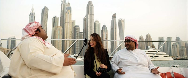 Emirati filmmaker Ahmed Zain’s latest film Lisa features British actress Laura Denmar. The romantic comedy had its premiere at the Dubai International Film Festival last year. Courtesy Diff