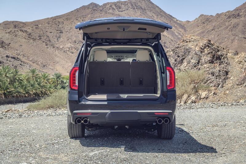 There are three rows of seats in a Yukon, but you can still fit plenty on the boot.
